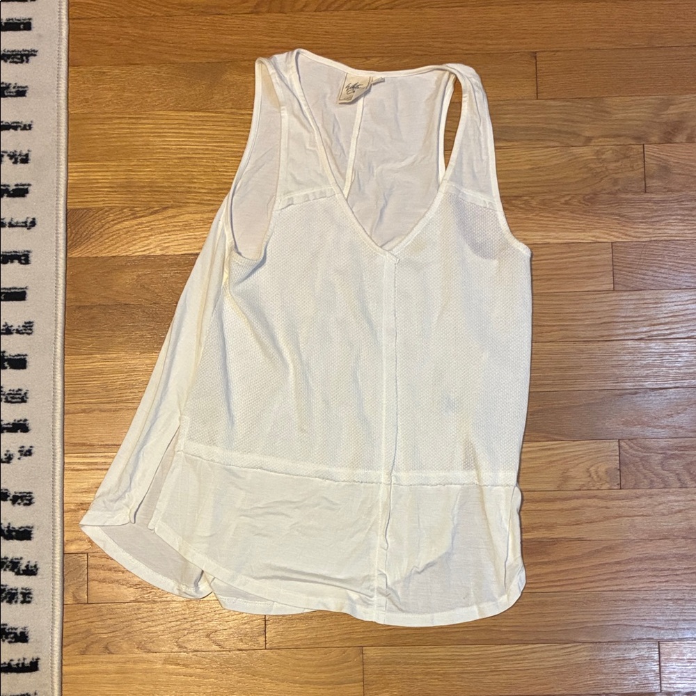 White Crow Ivory V-Neck Tank Top